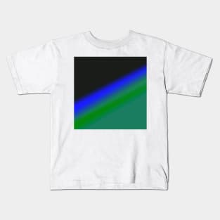 green blue black abstract texture Kids T-Shirt